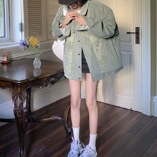 women's jackets fafa work coat design sense splicing loose medium and long sleeved jacket autumn fried street fashion, Black;brown
women's jackets fafa work coat design sense splicing loose medium and long sleeved jacket autumn fried street fashion, Black;brown