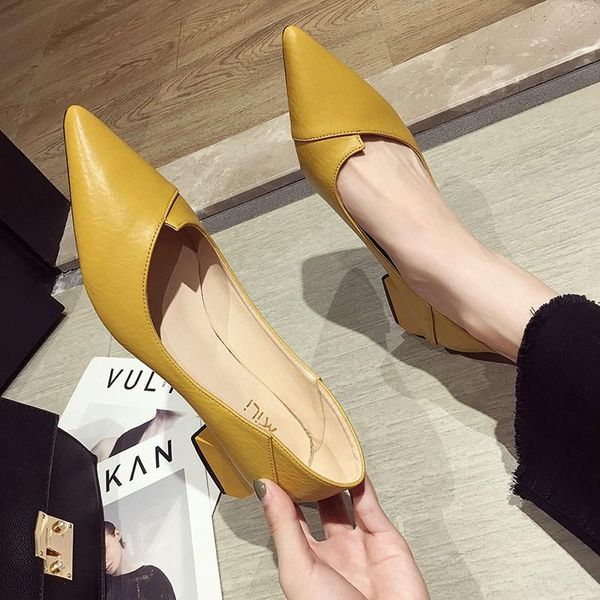 dress shoes 2021 spring leather pumps med square heel pointed toe slip on daily casual office lady work, Black
dress shoes 2021 spring leather pumps med square heel pointed toe slip on daily casual office lady work, Black