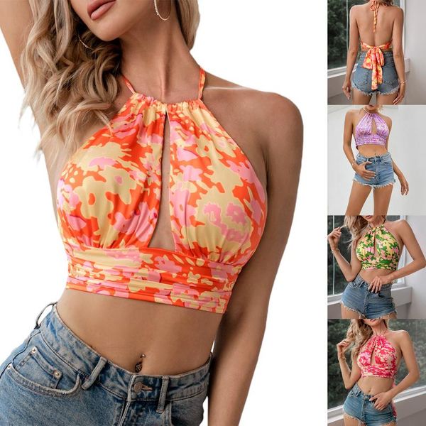 women's tanks & camis vrouwen mode halter backless bloemenprint tank zomer vrouwelijke casual mouwloos vest voor dagelijks winkele, White
women's tanks & camis vrouwen mode halter backless bloemenprint tank zomer vrouwelijke casual mouwloos vest voor dagelijks winkele, White