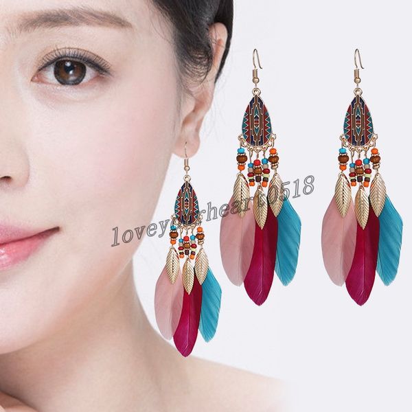 bohemian colorful long feather dangle earrings for women girls retro handmade beads leaf tassel earrings female jewelry gift, Silver
bohemian colorful long feather dangle earrings for women girls retro handmade beads leaf tassel earrings female jewelry gift, Silver