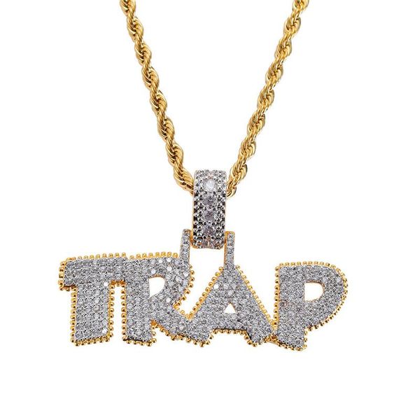pendant necklaces iced out letters trap necklace with chain zircon fashion mens street style hip hop jewelry, Silver
pendant necklaces iced out letters trap necklace with chain zircon fashion mens street style hip hop jewelry, Silver