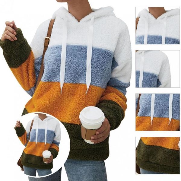 women's hoodies & sweatshirts all-match trendy drawstring fluffy hoodie jumper coat thickened streetwear, Black
women's hoodies & sweatshirts all-match trendy drawstring fluffy hoodie jumper coat thickened streetwear, Black