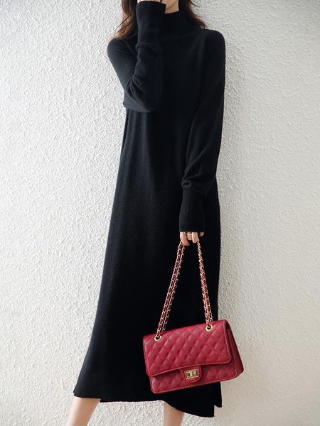 casual dresses meetmetro 100%wool women long sweater knitted maxi dress turtleneck pullover winter wool solid, Black;gray
casual dresses meetmetro 100%wool women long sweater knitted maxi dress turtleneck pullover winter wool solid, Black;gray