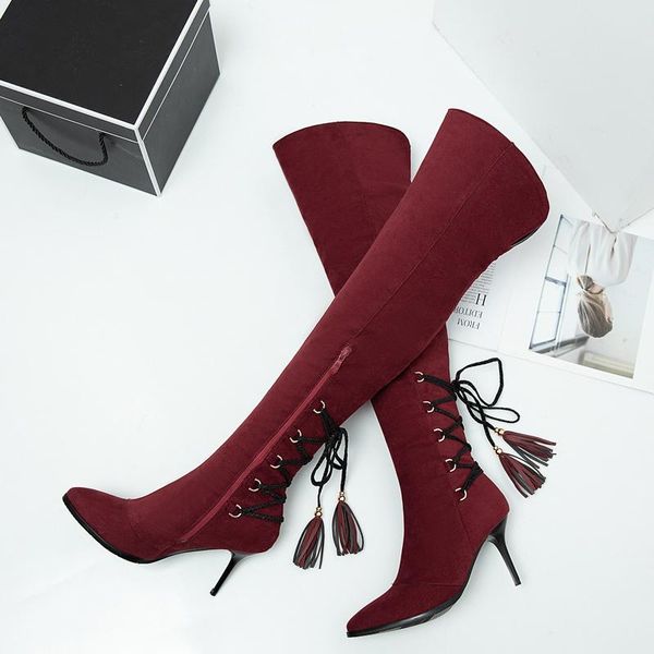 boots suede over the knee women's high autumn solid metal thin heels shoes for women 2021 winter party weding female, Black
boots suede over the knee women's high autumn solid metal thin heels shoes for women 2021 winter party weding female, Black