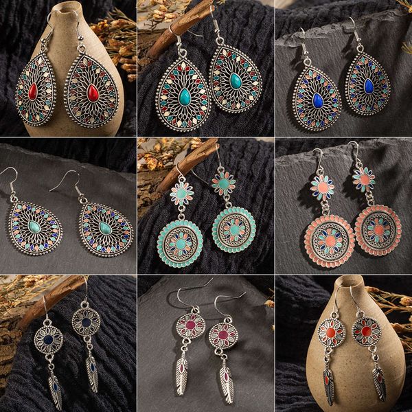 color multi fingerprint ethnic dangle drop earrings for women anniversary bridal party wedding jewelry ornaments accessories, Golden
color multi fingerprint ethnic dangle drop earrings for women anniversary bridal party wedding jewelry ornaments accessories, Golden