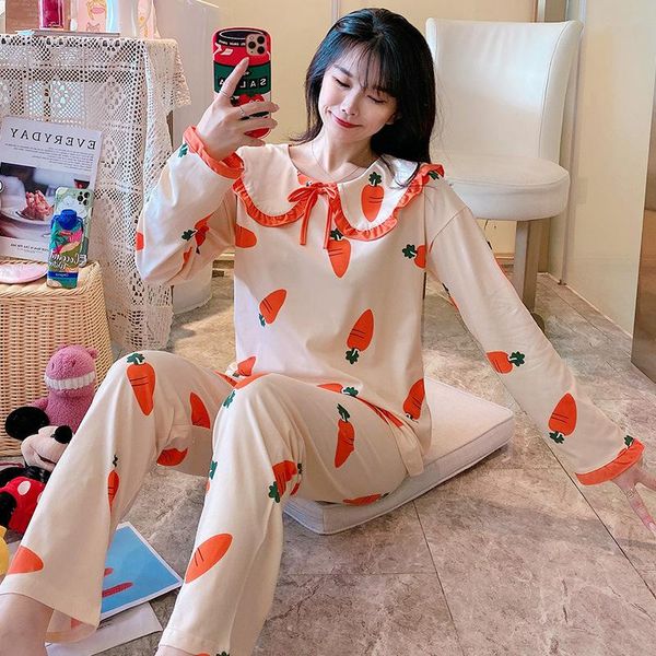 cartoon long-sleeved loose lapel sweet hedging home service thin suit pajamas womens spring and autumn pijamas women's sleepwear, Black;red
cartoon long-sleeved loose lapel sweet hedging home service thin suit pajamas womens spring and autumn pijamas women's sleepwear, Black;red