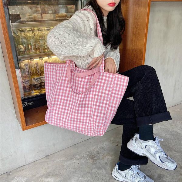 evening bags large capacity women travel tote simple plaid double-sided student girls shoulder casual canvas ladies shopping handbags
evening bags large capacity women travel tote simple plaid double-sided student girls shoulder casual canvas ladies shopping handbags