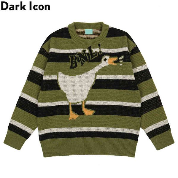 dark duck striped sweater men pullover oversized vintage men's sweaters clothing, Black
dark duck striped sweater men pullover oversized vintage men's sweaters clothing, Black