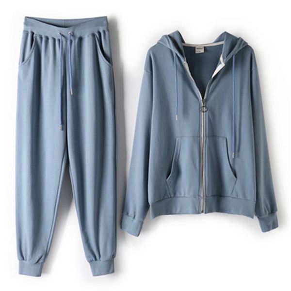 women's tracksuits spring and autumn 2021 zipper hooded sweater women's two piece loose net red sports casual suit leggings, Gray
women's tracksuits spring and autumn 2021 zipper hooded sweater women's two piece loose net red sports casual suit leggings, Gray