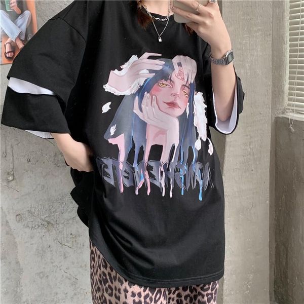 women portrait printing half sleeve t-shirt hip-hop harajuku summer spring streetwear oversized retro female t shirt women's, White
women portrait printing half sleeve t-shirt hip-hop harajuku summer spring streetwear oversized retro female t shirt women's, White