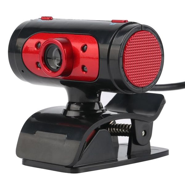 webcams webcam with mic, computer camera usb 720p web clip-on for pc laptop