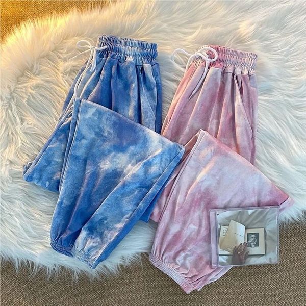 summer tie dye casual japanese womens pants harajuku beam leg trousers woman cool girl college style loose thin pink, Black;white
summer tie dye casual japanese womens pants harajuku beam leg trousers woman cool girl college style loose thin pink, Black;white
