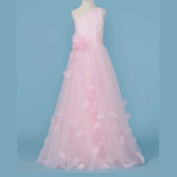 girl's dresses princess floor length junior bridesmaid dress wedding tulle sleeveless one shoulder with pleats, Red;yellow
girl's dresses princess floor length junior bridesmaid dress wedding tulle sleeveless one shoulder with pleats, Red;yellow