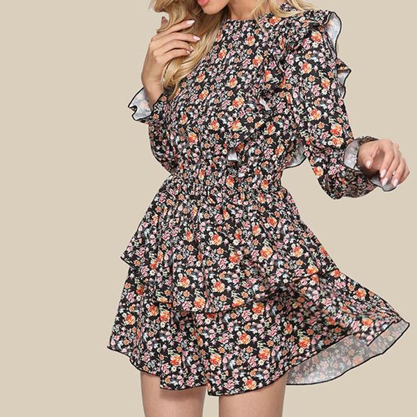 party dresses women's fashion aesthetic clothing zimmerman dress round neck long flying sleeves empire waist printing floral tunic mini, White;black
party dresses women's fashion aesthetic clothing zimmerman dress round neck long flying sleeves empire waist printing floral tunic mini, White;black