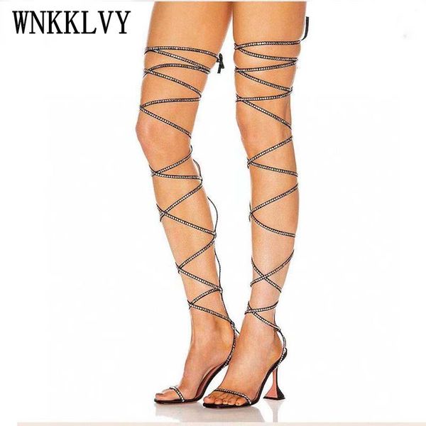 sandals rhinestone knee high gladiator women lace up party shoes nightclub strappy heels designer for 2021, Black
sandals rhinestone knee high gladiator women lace up party shoes nightclub strappy heels designer for 2021, Black