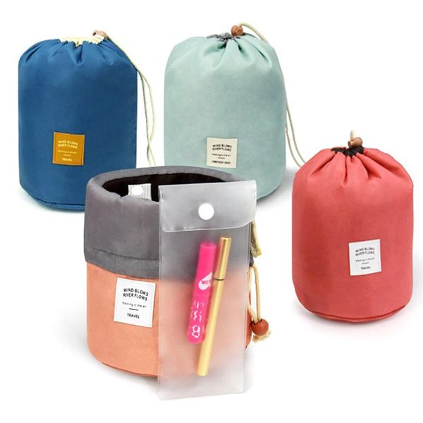storage bags capacity round women makeup bag travel make up organizer cosmetic