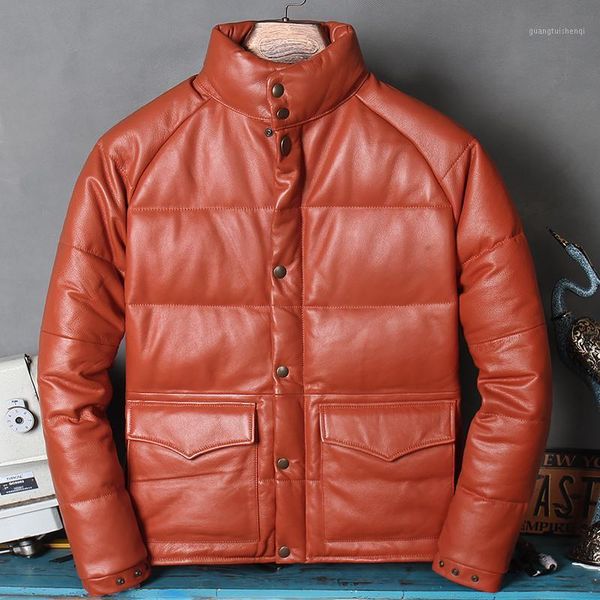 men's leather & faux arrival.quality mens genuine jacket,super warm white duck down coat.black clothes. men clothing
men's leather & faux arrival.quality mens genuine jacket,super warm white duck down coat.black clothes. men clothing