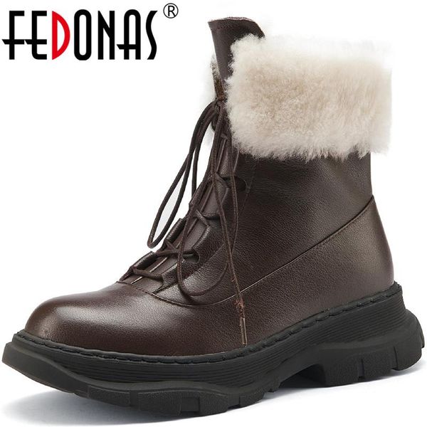 boots fedonas nature full genuine leather snow for women fashion cross tied chunky heels pumps winter party working ankle, Black
boots fedonas nature full genuine leather snow for women fashion cross tied chunky heels pumps winter party working ankle, Black