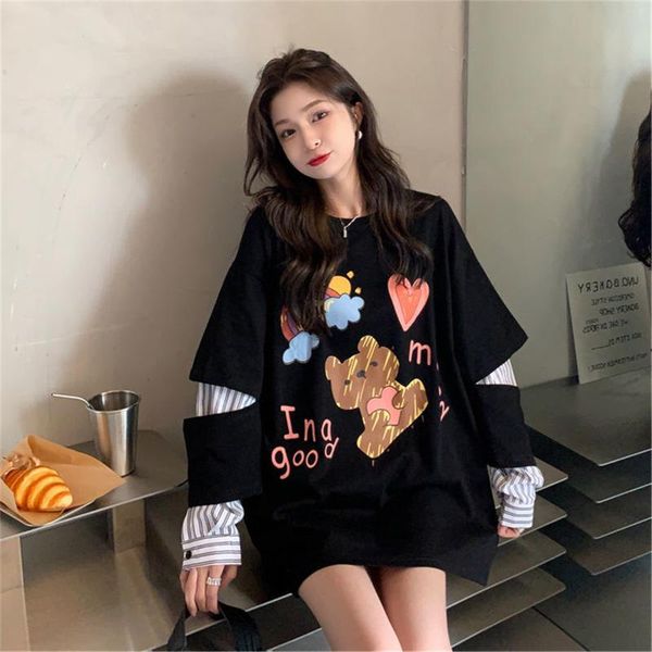 women's hoodies & sweatshirts fashion patchwork hoodie streetwear autumn women loose funny cartoon pullover high street gothic japan c, Black
women's hoodies & sweatshirts fashion patchwork hoodie streetwear autumn women loose funny cartoon pullover high street gothic japan c, Black