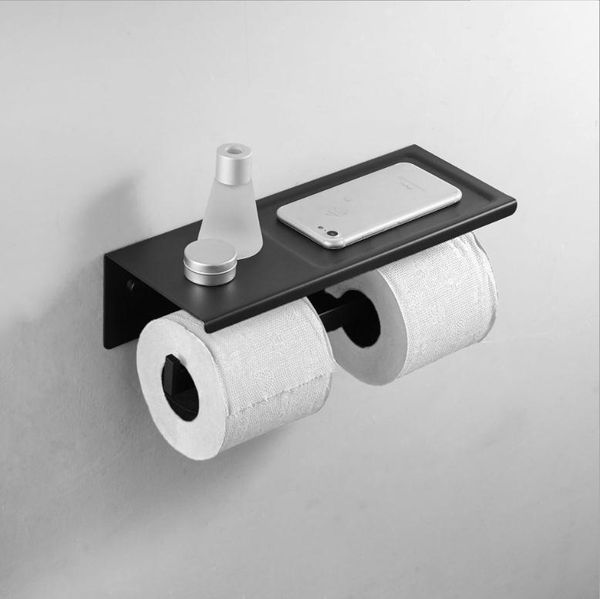 toilet paper holders bathroom holder phone wall mount wc roll with shelf towel rack accessories black/white
toilet paper holders bathroom holder phone wall mount wc roll with shelf towel rack accessories black/white