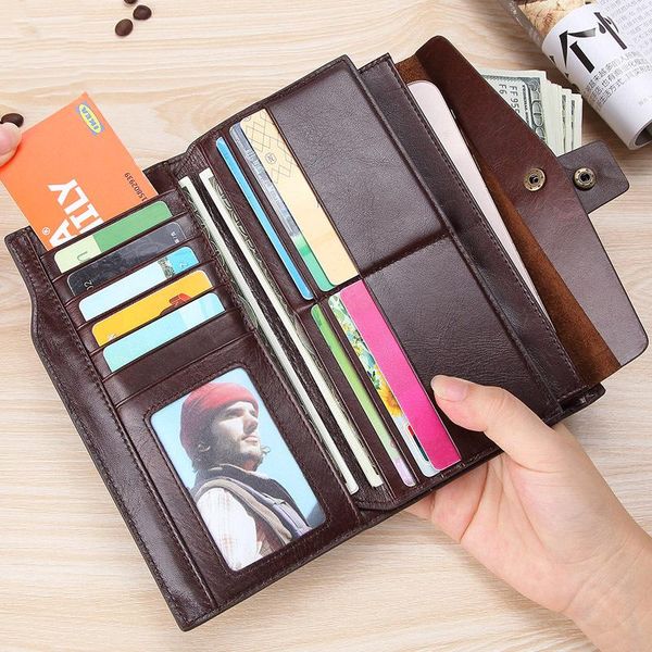wallets luxury men long women genuine leather phone pocket billetera male retro purse big capacity porte feuille femme, Red;black
wallets luxury men long women genuine leather phone pocket billetera male retro purse big capacity porte feuille femme, Red;black