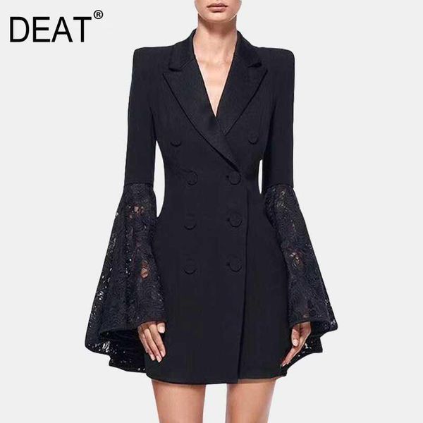 women's suits & blazers deat 2021 spring and summer fashion women clothes notched collar flare sleeves lace patchwork high waist double, White;black
women's suits & blazers deat 2021 spring and summer fashion women clothes notched collar flare sleeves lace patchwork high waist double, White;black