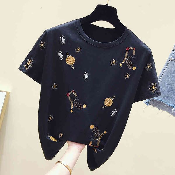 women's t-shirt embroidery cotton white tshirt women fashion short sleeve vintage female t-shirt casual black tee shirt femme summer u
women's t-shirt embroidery cotton white tshirt women fashion short sleeve vintage female t-shirt casual black tee shirt femme summer u