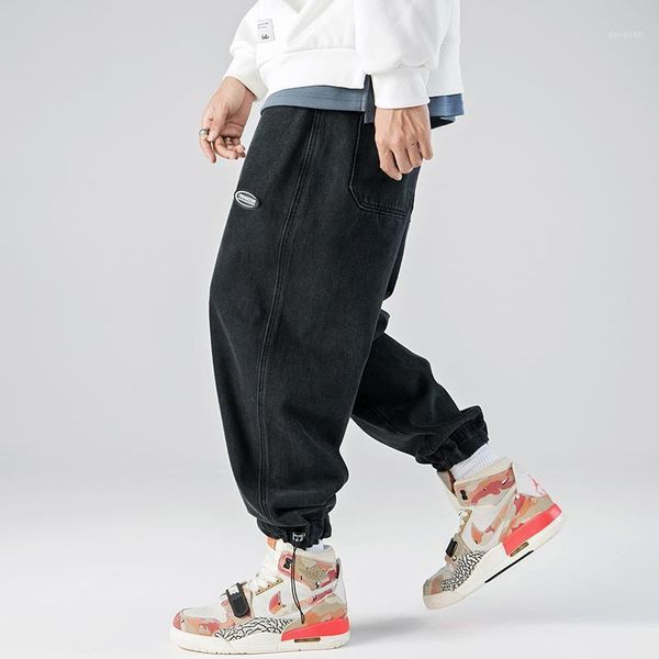 men's pants hanlu japanese wear 2021 spring trendy brand jeans washed solid color trousers, Black
men's pants hanlu japanese wear 2021 spring trendy brand jeans washed solid color trousers, Black