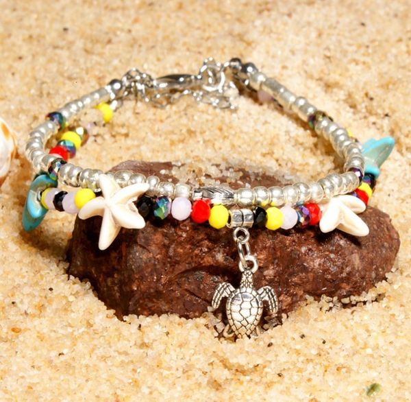 fashion accessory step into summer crystal double starfish beach turtle pendant women's anklet 251sn, Red;blue
fashion accessory step into summer crystal double starfish beach turtle pendant women's anklet 251sn, Red;blue