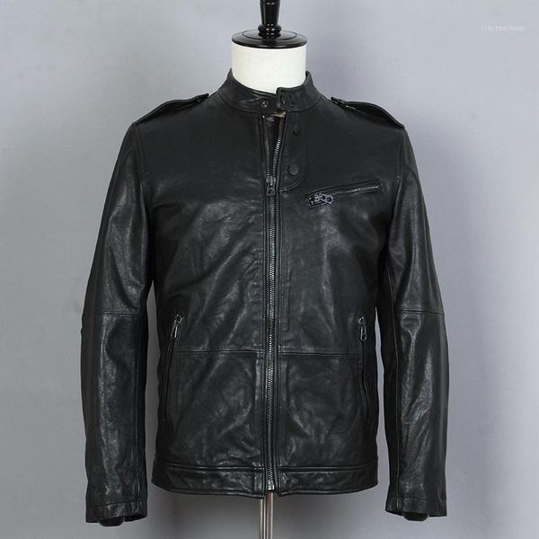 men's leather & faux 2021 fashion vegetable tanned sheepskin genuine leaher jacket men casual simple stand sollar black real coat male
men's leather & faux 2021 fashion vegetable tanned sheepskin genuine leaher jacket men casual simple stand sollar black real coat male