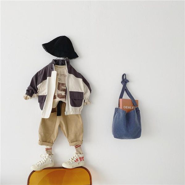 spring 2021 korean boys contrast stitching pullover jacket baby loose leisure coat kids clothes jackets, Blue;gray
spring 2021 korean boys contrast stitching pullover jacket baby loose leisure coat kids clothes jackets, Blue;gray