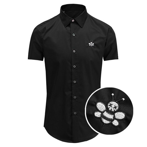 men's casual shirts classic cotton men's shirt, bee embroidered short sleeve yellow, fashion stripe, casual, , 2021, a74, White;black
men's casual shirts classic cotton men's shirt, bee embroidered short sleeve yellow, fashion stripe, casual, , 2021, a74, White;black