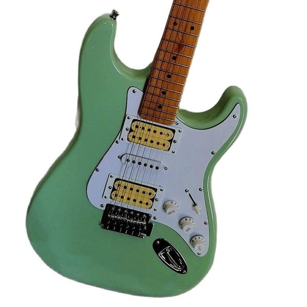 2022 new guitar, gyst-1014 light green color, solid body with white pick guard ,22 frets maple fretboard ,chrome hardware, st electric guita
2022 new guitar, gyst-1014 light green color, solid body with white pick guard ,22 frets maple fretboard ,chrome hardware, st electric guita