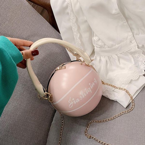 women's bag 2021 fashion korean personality trend shoulder chain slung basketball small round creative evening bags
women's bag 2021 fashion korean personality trend shoulder chain slung basketball small round creative evening bags