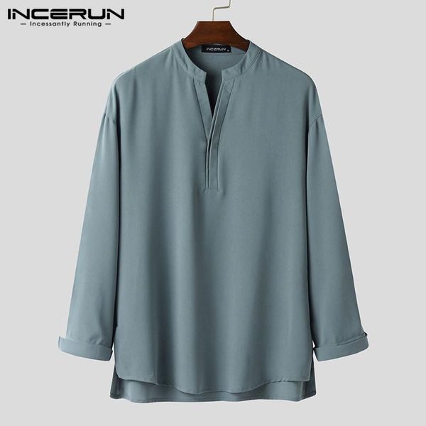 men solid color shirt v neck long sleeve casual basic blouse streetwear 2021 vintage leisure camisa masculina s-5xl incerun men's shir, White;black
men solid color shirt v neck long sleeve casual basic blouse streetwear 2021 vintage leisure camisa masculina s-5xl incerun men's shir, White;black