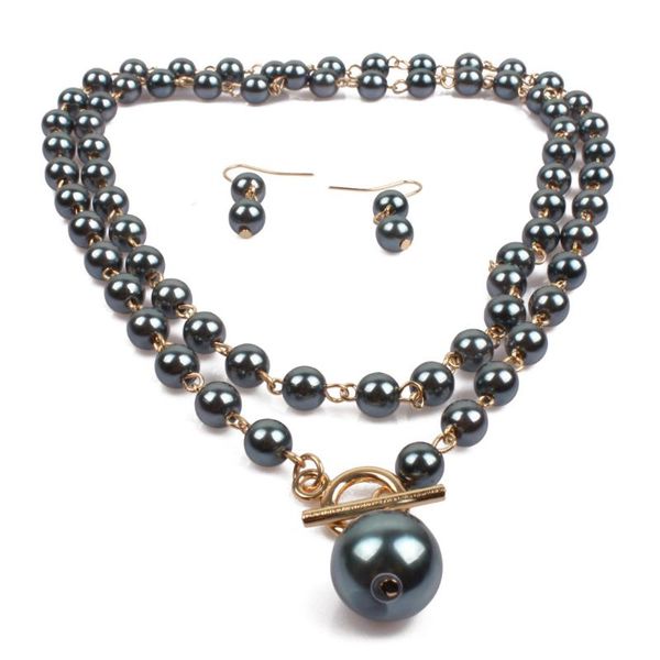 earrings & necklace black pearl set for women african beads jewelry 2021 vintage copper alloy, Silver
earrings & necklace black pearl set for women african beads jewelry 2021 vintage copper alloy, Silver