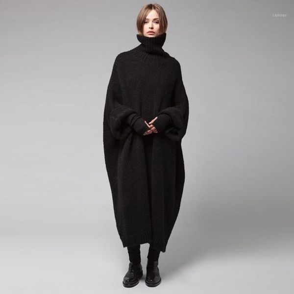 women's sweaters fstfshion homemade high collar pullover sweater dress coat loose medium length bat sleeve winter wear, White;black
women's sweaters fstfshion homemade high collar pullover sweater dress coat loose medium length bat sleeve winter wear, White;black