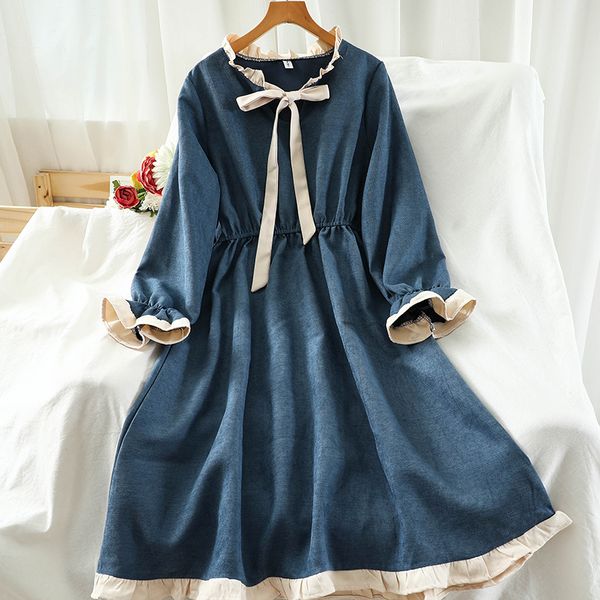 korean dress winter autumn long sleeve dress woman vintage kawaii ruffle dresses for women mori girl oversize clothes 2021 blue, Black;gray
korean dress winter autumn long sleeve dress woman vintage kawaii ruffle dresses for women mori girl oversize clothes 2021 blue, Black;gray