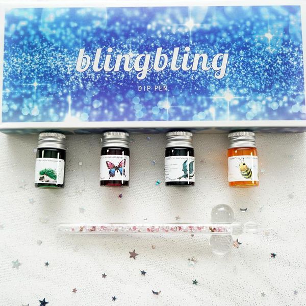 blingbling shine ink pen suit - diamonds series glass with colour , golden powder color ink, birthday gift fountain pens
blingbling shine ink pen suit - diamonds series glass with colour , golden powder color ink, birthday gift fountain pens
