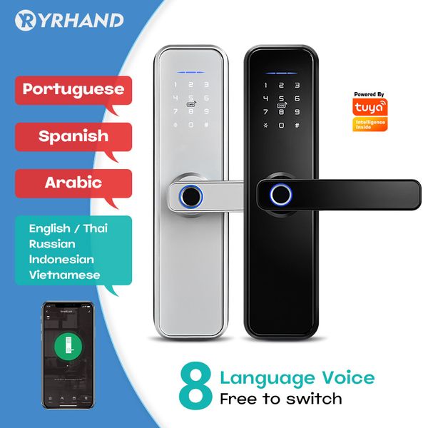 cerradura intelige eight languages x5 waterproof tuya fingerprint intelligent wifi app password electronic smart door lock
cerradura intelige eight languages x5 waterproof tuya fingerprint intelligent wifi app password electronic smart door lock