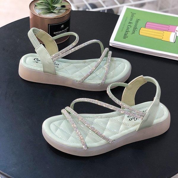 sandals summer footwear ladies rhinestones women's shoes increasing women slippers muffins crystal elastic band tg2d, Black
sandals summer footwear ladies rhinestones women's shoes increasing women slippers muffins crystal elastic band tg2d, Black