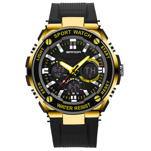 men dual display wristwatches digital watch waterproof led fashion outdoor sport electronic diving quartz fitness, Slivery;brown
men dual display wristwatches digital watch waterproof led fashion outdoor sport electronic diving quartz fitness, Slivery;brown