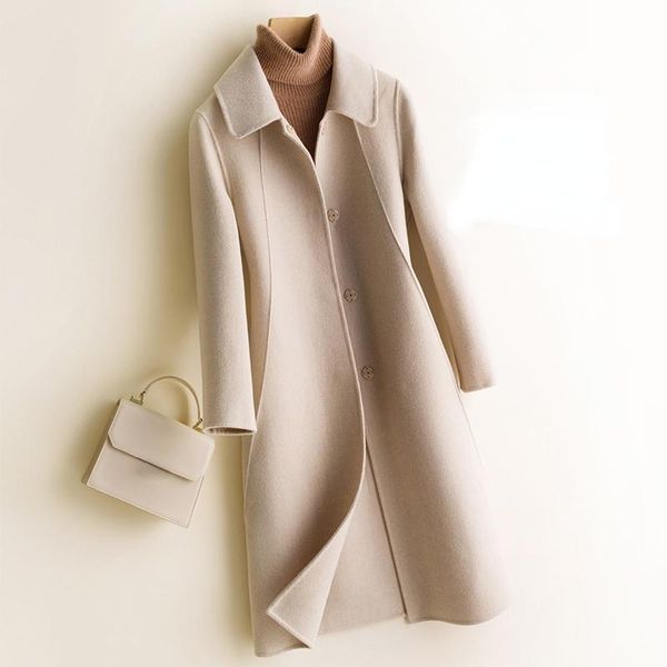 women's wool & blends winter coat slom long casaul double-sided 100% coats and jackets korean autumn female clothes veste femme wpy4235, Black
women's wool & blends winter coat slom long casaul double-sided 100% coats and jackets korean autumn female clothes veste femme wpy4235, Black