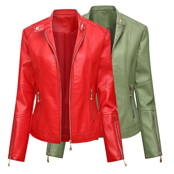 women's jackets great biker coat buttons stitching wear resistant handsome autumn jacket, Black;brown
women's jackets great biker coat buttons stitching wear resistant handsome autumn jacket, Black;brown