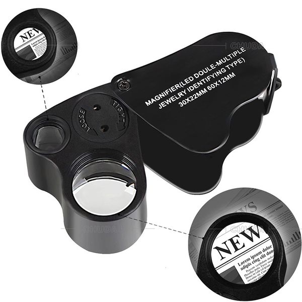 microscope 30x 60x illuminated jewelers eye loupe magnifier, foldable jewelry magnifier with bright led light for gems coins black 9889 logo
microscope 30x 60x illuminated jewelers eye loupe magnifier, foldable jewelry magnifier with bright led light for gems coins black 9889 logo