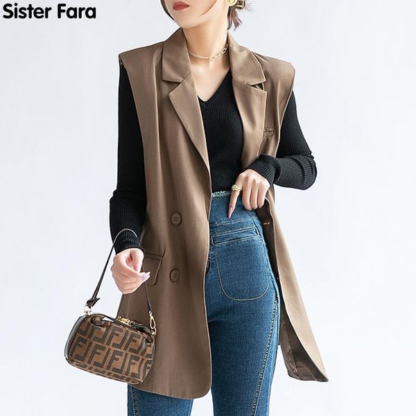 women's vests sister fara fashion single breasted for women v-neck long loose spring jacket chic autumn casual coat vest, Black;white
women's vests sister fara fashion single breasted for women v-neck long loose spring jacket chic autumn casual coat vest, Black;white