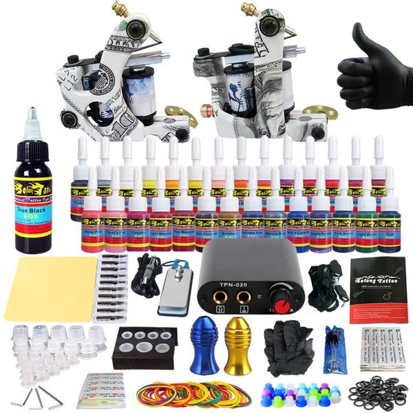 tattoo guns kits 1 set kit 28 inks power supply needle grips tips complete machine for beginner starter 2 pro
tattoo guns kits 1 set kit 28 inks power supply needle grips tips complete machine for beginner starter 2 pro