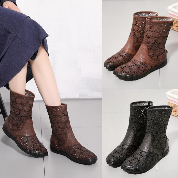 boots leather sandals artistic air permeability hole high national style women's cool boots11, Black
boots leather sandals artistic air permeability hole high national style women's cool boots11, Black