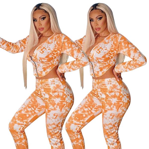 tie dye print tracksuits sweatsuit women's sets zipper crop legging pants set active tracksuit two piece fitness outfit, Gray
tie dye print tracksuits sweatsuit women's sets zipper crop legging pants set active tracksuit two piece fitness outfit, Gray