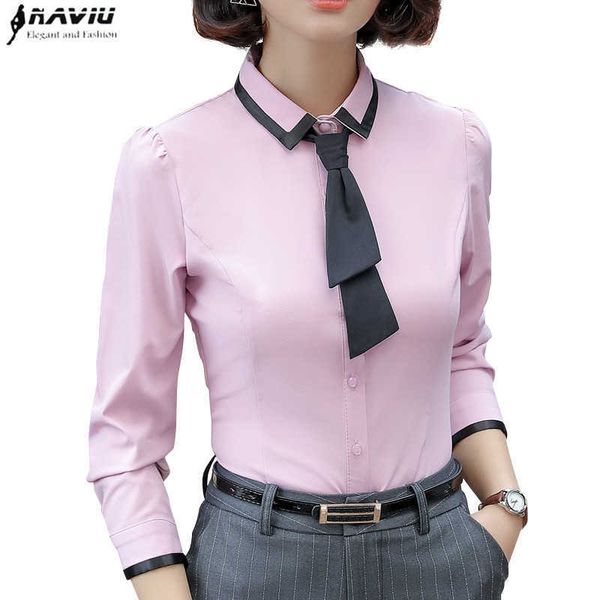 fashion women shirt autumn formal elegant patchwork tie long sleeve slim blouse office ladies work wear plus size 210604, White
fashion women shirt autumn formal elegant patchwork tie long sleeve slim blouse office ladies work wear plus size 210604, White